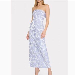 Milly Tulip Jacquard Strapless Dress
